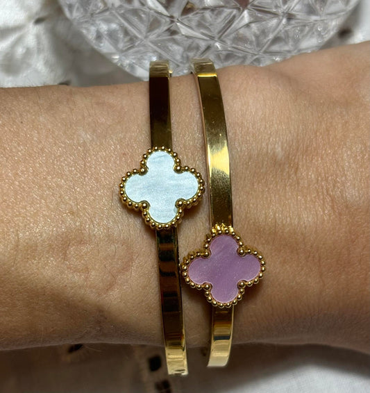 Bracelet pink and azure cross