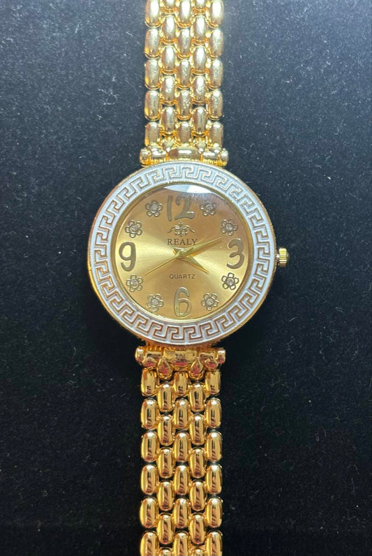 Gold with white detail