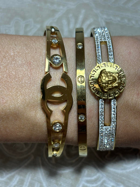 Gold & Stras bracelets