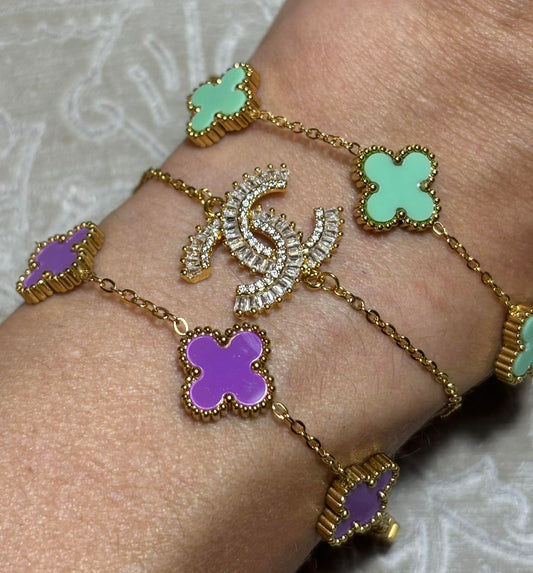 Cross chain & Monogram bracelets