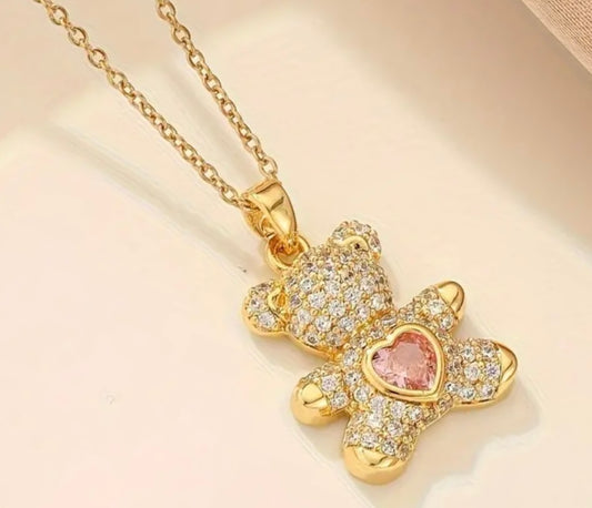 Bear pink heart